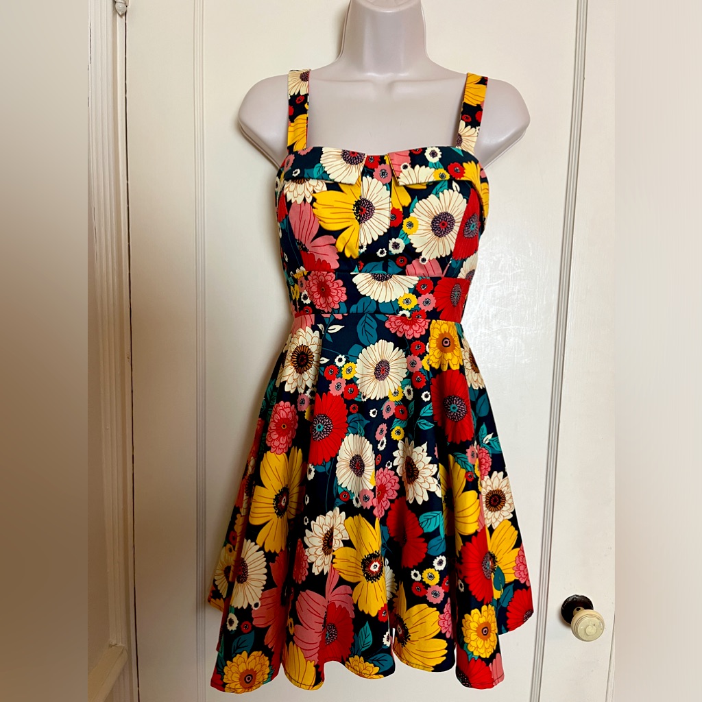 Ixia Bright Floral Fit And Flare Sundress With Built-In Padded Bust